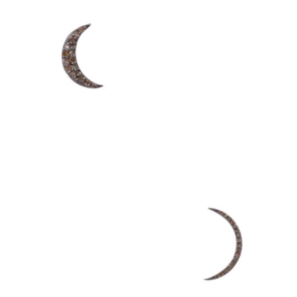 Prince diamond mismatched moon phase earrings
